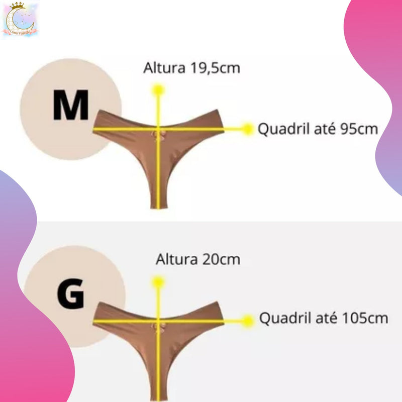 Calcinha Semi Fio Duplo P / M / G