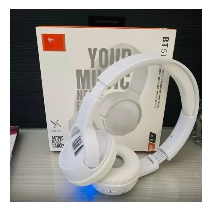 Fone De Ouvido Compatível Com Jbl Tune 510bt Com Microfone branco